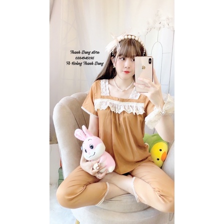 Bộ đồ mặc nhà phối ren | BigBuy360 - bigbuy360.vn