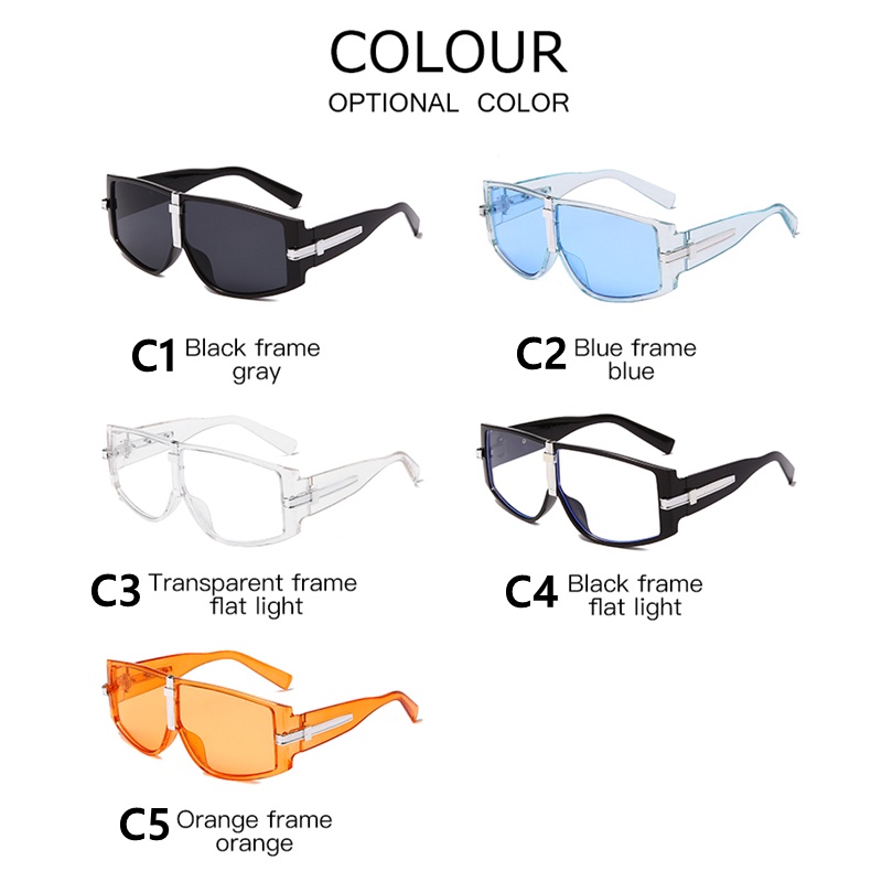 Kính mát gọng lớn chống gió thời trang retro Âu Mỹ dành cho nam và nữ