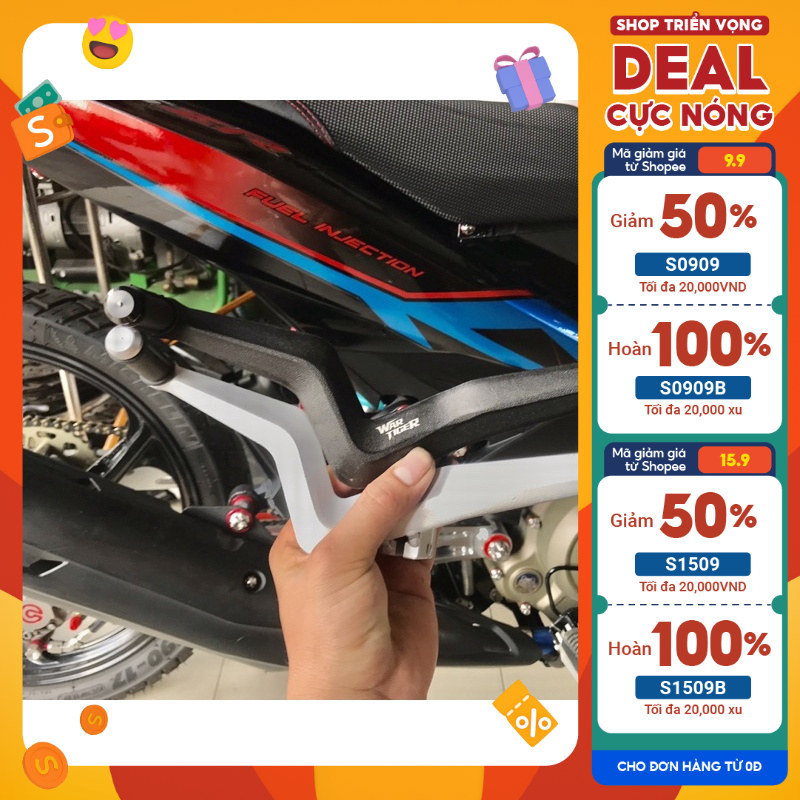 Cần số Nhôm 2 chiều gắn Ex135/150//dream/wave