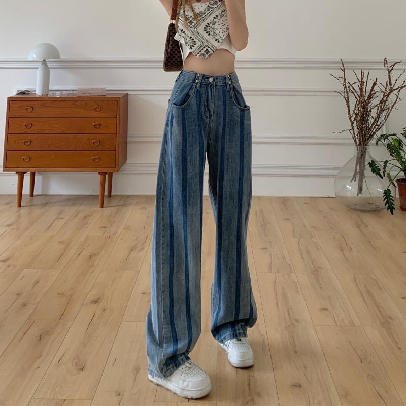 Quần Jeans Nữ Lưng Cao Ống Rộng Thời Trang Hàn Quốc