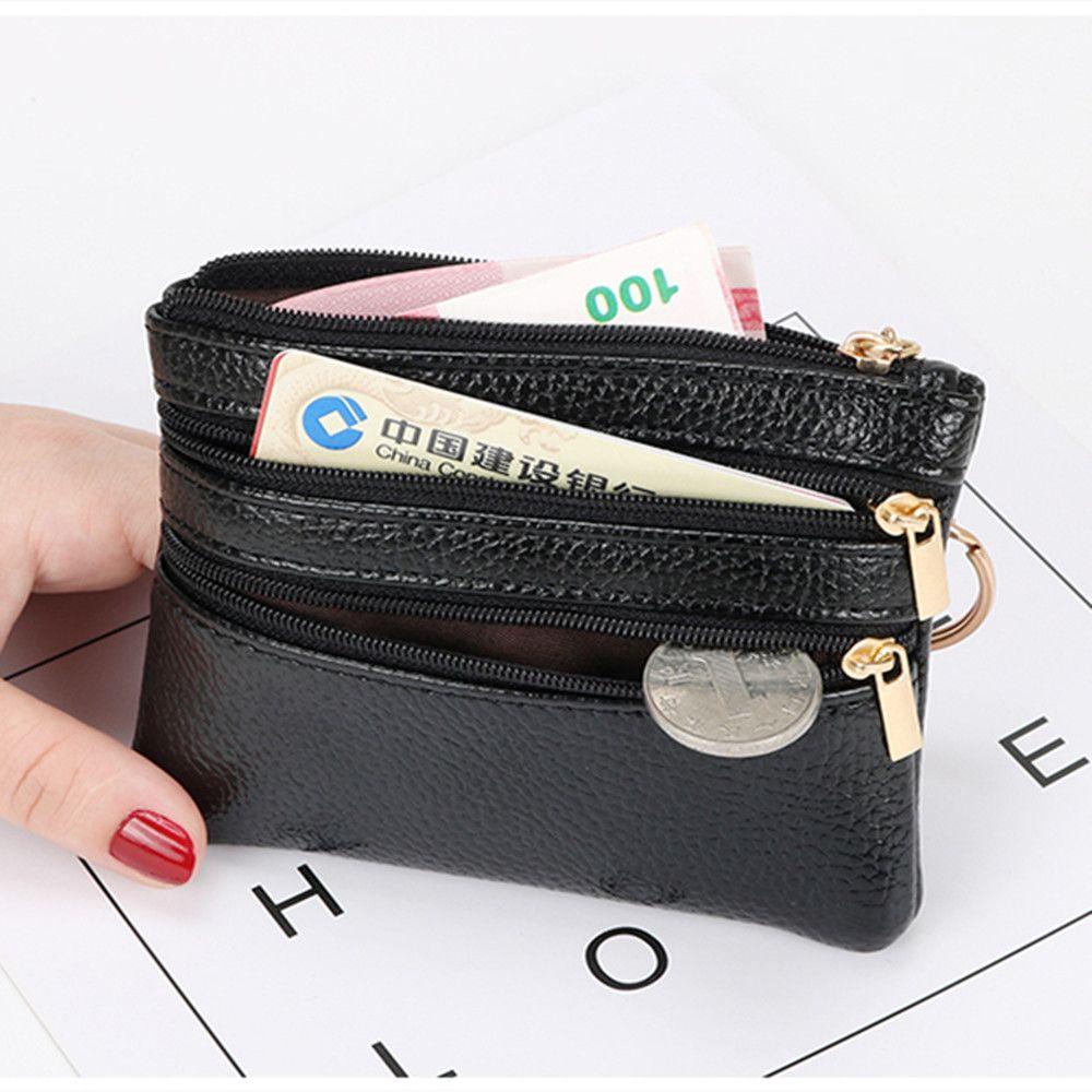 Ví Da PU Mini Orentlii Kèm Móc Khóa Giá Đỡ