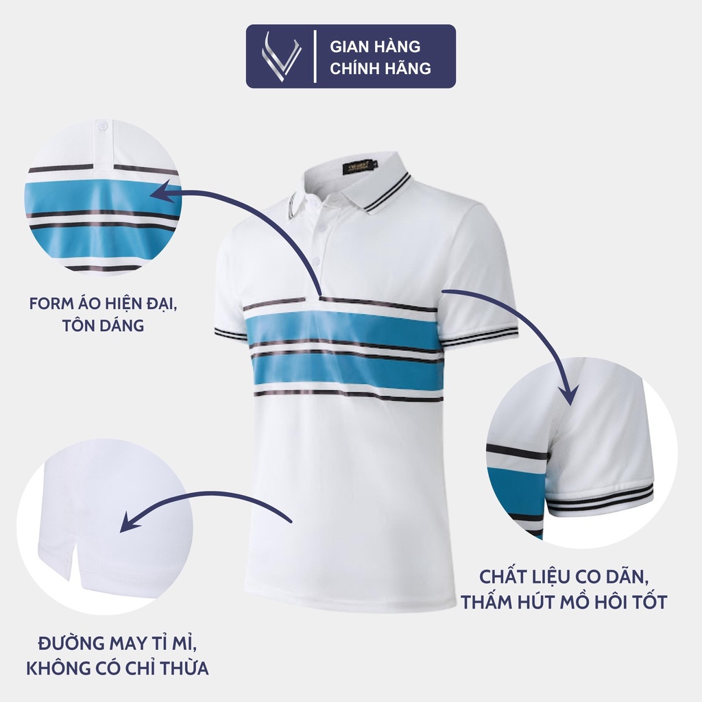 Áo polo nam VERATINO dáng thể thao chất cotton thoáng mát