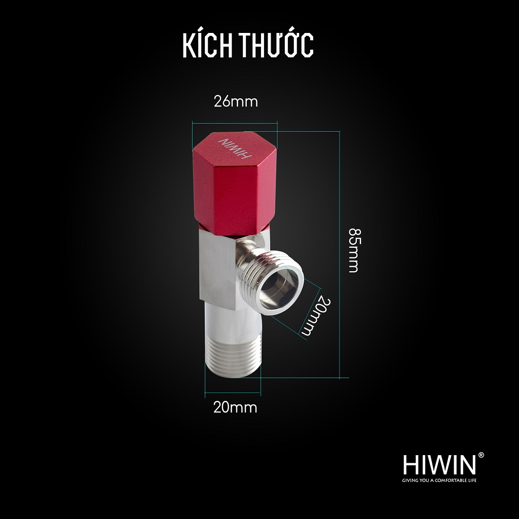 Van T chia nước vòi sen vòi xịt, van giảm áp lực nước chất liệu đồng mặt gương HIWIN JF-3062H
