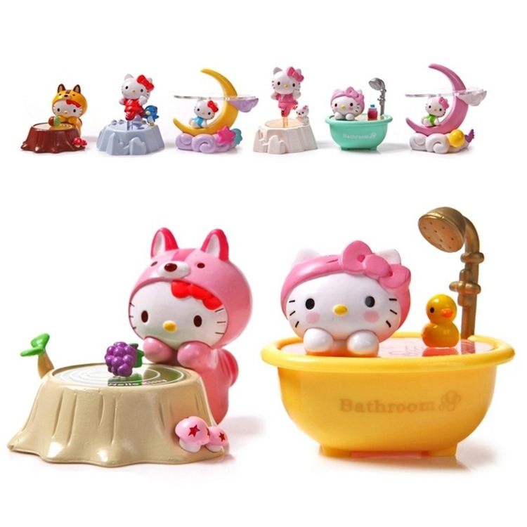 Bộ 8 Mô Hình Hello Kitty Trang Trí Đáng Yêu