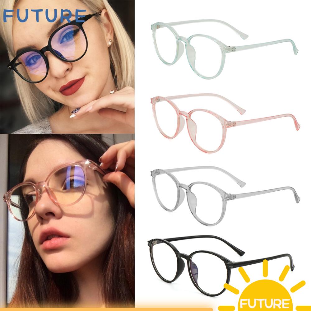 🎈FUTURE🎈 Clear Lens Reduces Eye Strain Transparent Round Frame Ultralight High-definition Optical Eye Glasses