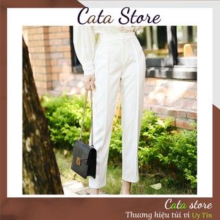 Quần Baggy Nữ Màu Trắng Phong Cách Hàn Quốc QUAN0001
