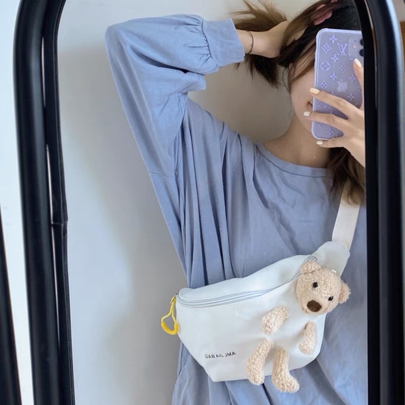 Túi Vải Đeo Chéo Gấu Bông Hàn Quốc TÚI XINH CHO BÉ