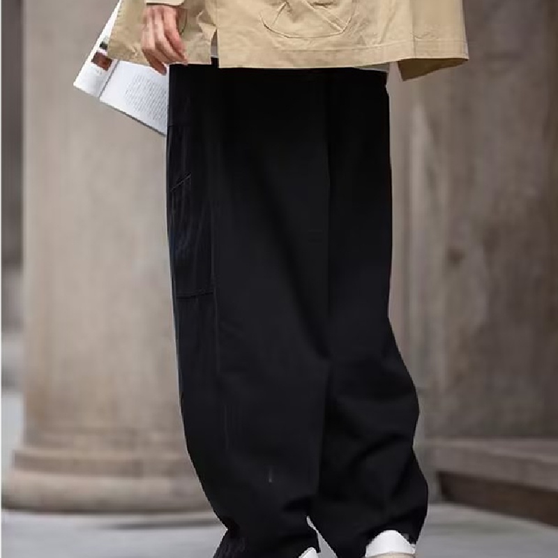 Quần Dài Dáng Rộng Phối Túi Lớn Siêu Bền Phong Cách Hip Hop Nhật Bản Thời Trang Cho Nam size M-3XL
