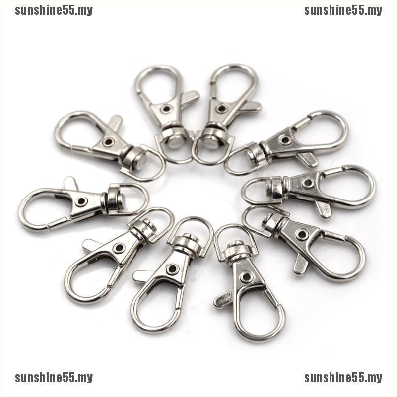 Set 10 móc khóa dạng kẹp càng cua chuyên dụng cho xe hơi 55+stock