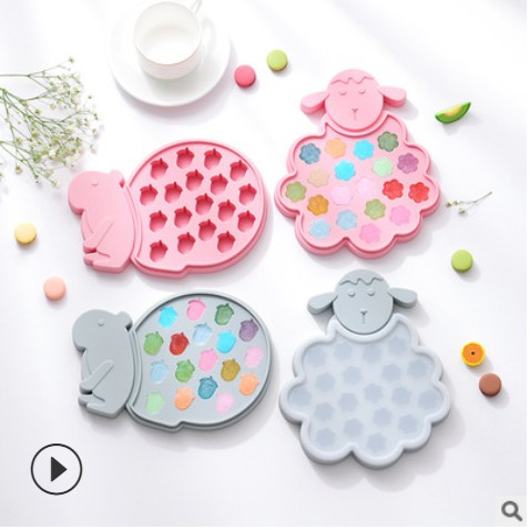 Khuôn Silicon Làm Đá/ Thạch Nhiều Mẫu Có Nắp Đậy