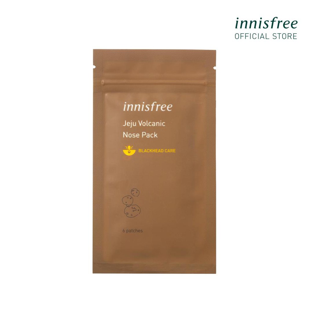 [Mã COSIF05 giảm 10% đơn 400K] Mặt nạ lột mụn đầu đen innsifree Jeju Volcanic Nose Pack 6 Miếng