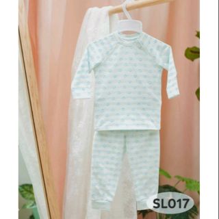 Bộ dài tay raglan cây thông hồng, xanh cho bé từ 6m đến 2y