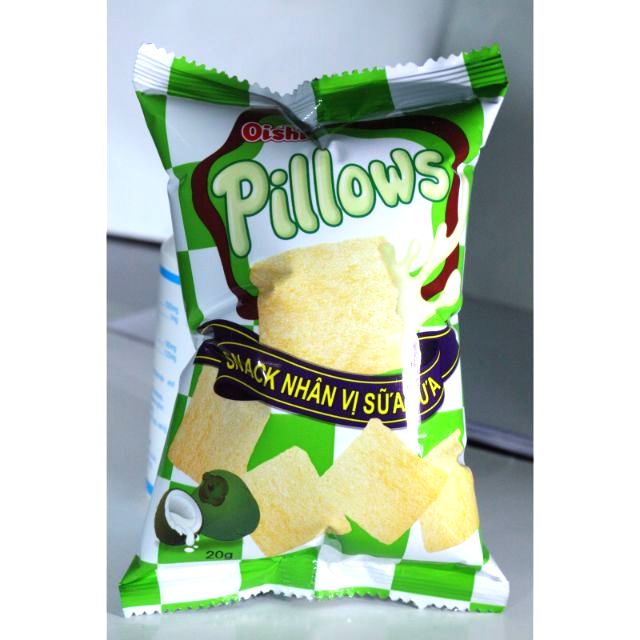 Dây 10 gói Snack Pillows Oishi rất thơm ngon, xốp, giòn,