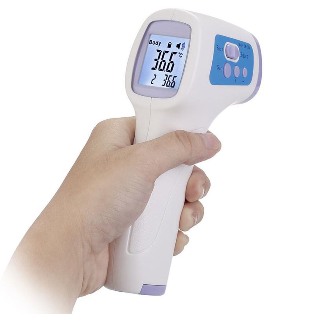 Nhiệt kế hồng ngoại nhiệt kế điện tử đo sữa nước thân nhiệt không tiếp xúc cảnh báo sốt an toàn cho bé