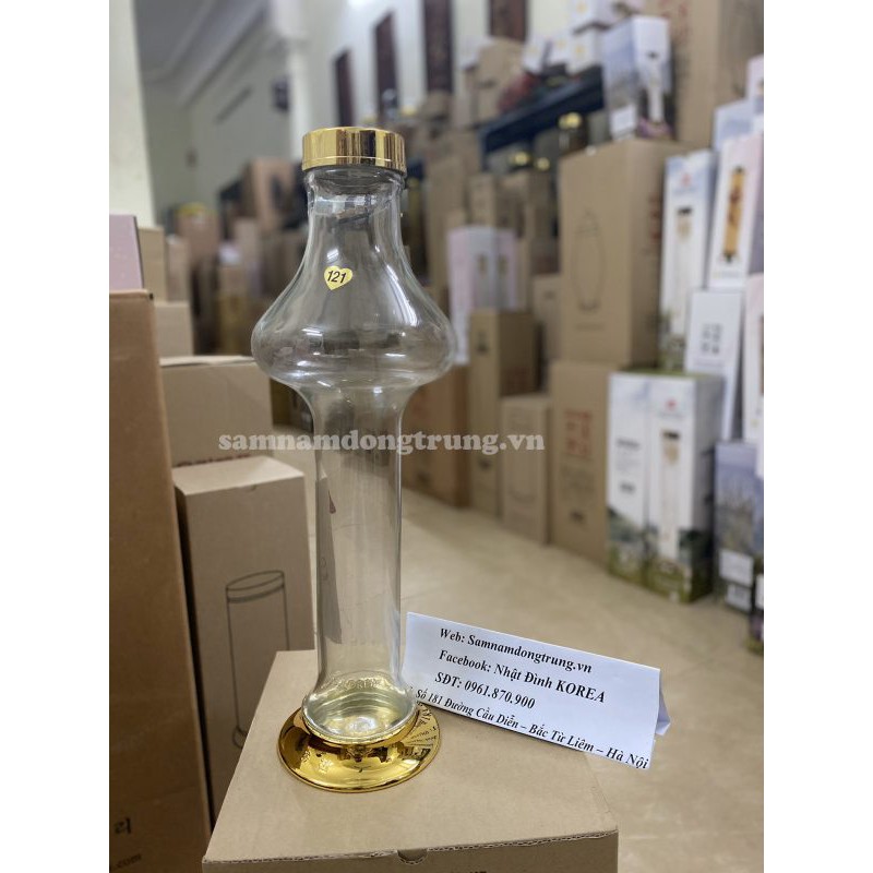 Bình ngâm rượu hình sâm 2,5 lít Hàn Quốc