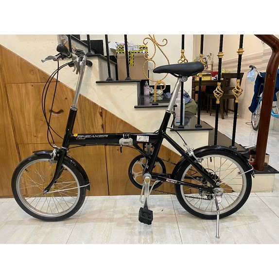 Xe đạp Nhật bãi zin gấp khung sườn nhôm SNEAKER bánh 18 inch 6 tốc độ