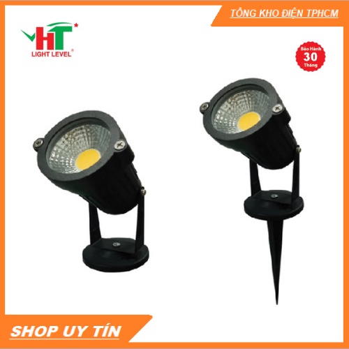 ✨Đèn led rọi 5W, 10W HT Light Level Tặng Kèm Chân Ghim cắm cỏ sân vườn, đèn rọi gốc cây, đèn trang trí tiểu cảnh✨