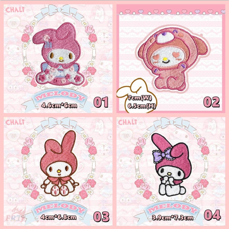 ✿ Miếng Dán Tự Dính Hình Nhân Vật Hoạt Hình Cinnamoroll / Kuromi / Pom Pom Purin ✿ 1 Huy Hiệu Thêu Hình Ngộ Nghĩnh
