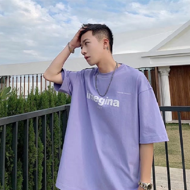 Áo Thun Nam Cổ Tròn Ngắn Tay In Chữ Thời Trang size M-8XL