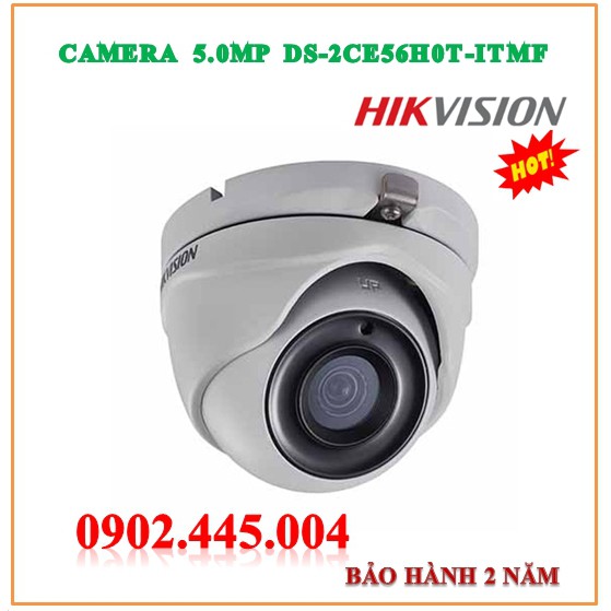 Camera  HD-TVI 5MP HIKVISION DS-2CE56H0T-ITMF - hồng ngoại 20m