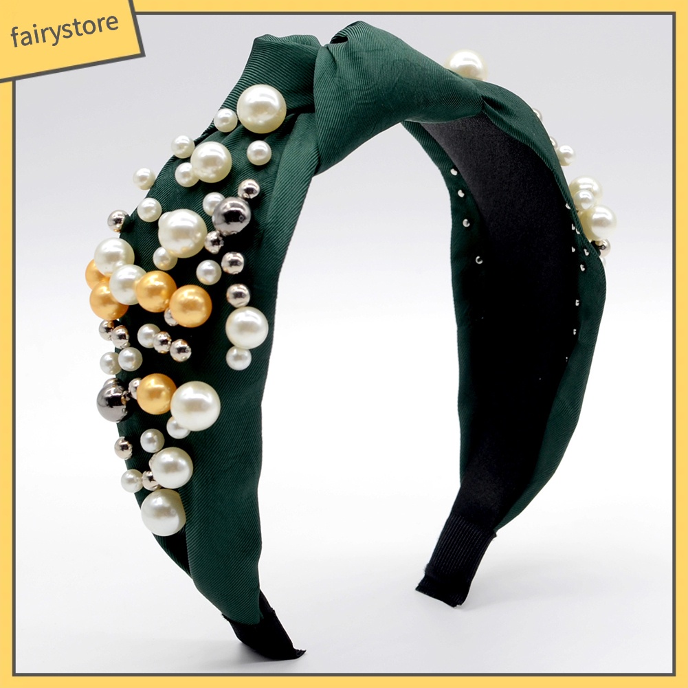 Băng Đô Cài Tóc Phối Hạt Ngọc Trai Giả Thời Trang Cho Nữ