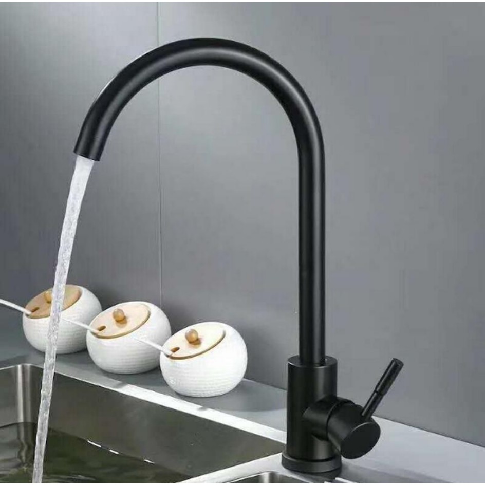 Vòi rửa bát  Inox 304 cao cấp - nóng lạnh, màu đen MS2A
