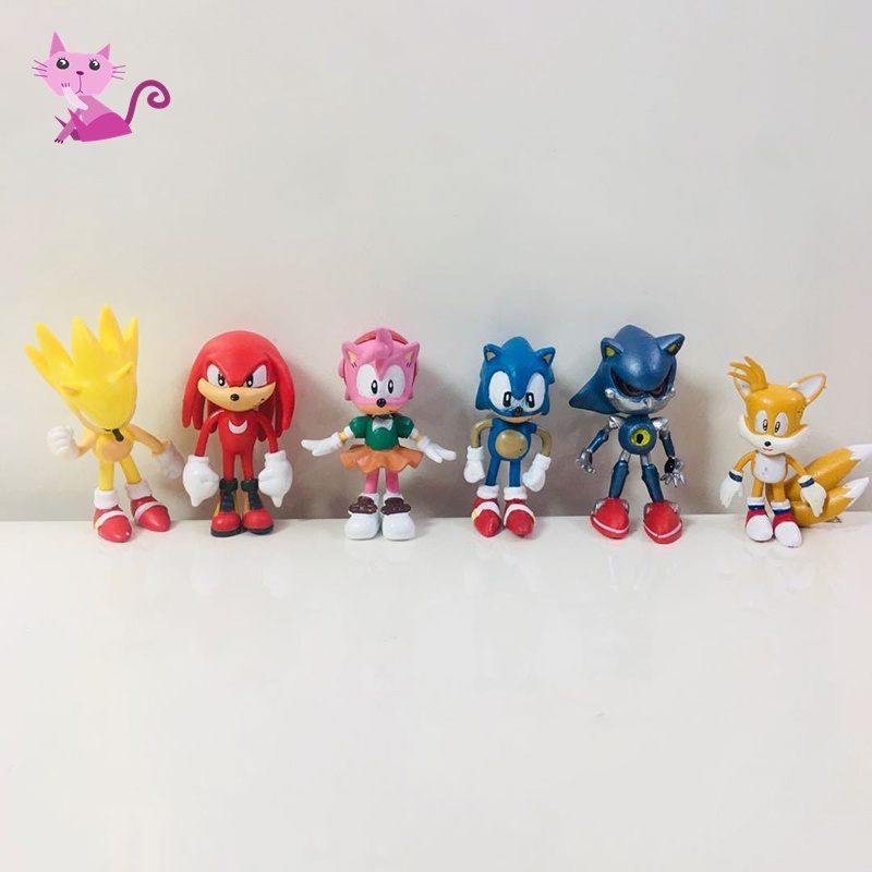 Set 6 Mô Hình Nhím sonic Hoạt Hình Cho Bé