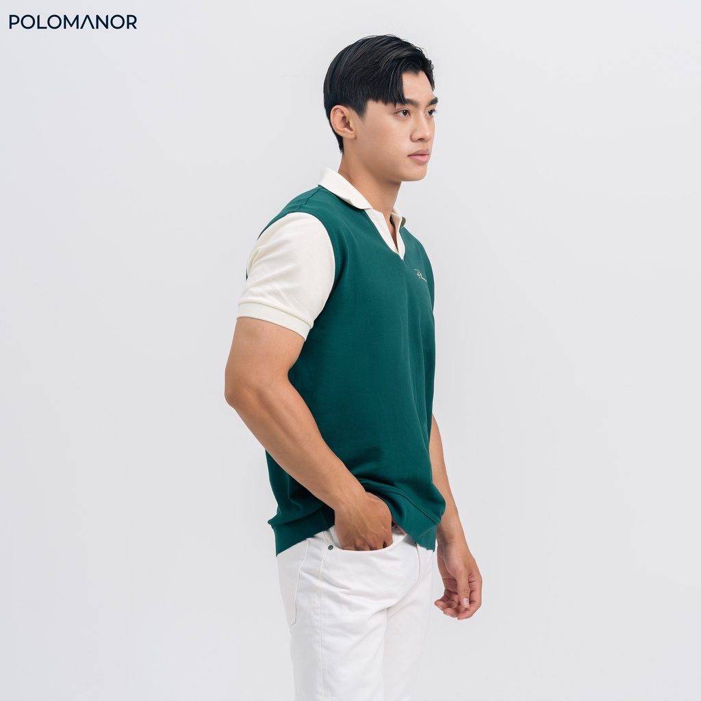 Áo Polo nam ngắn tay ALAN form rộng, vải cá sấu cotton UNI, nam tính, thanh lịch, sang trọng - POLOMANOR