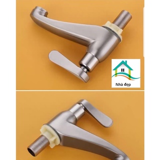 Vòi lavabo lạnh inox 304 - vòi bồn rữa mặt inox sus 304