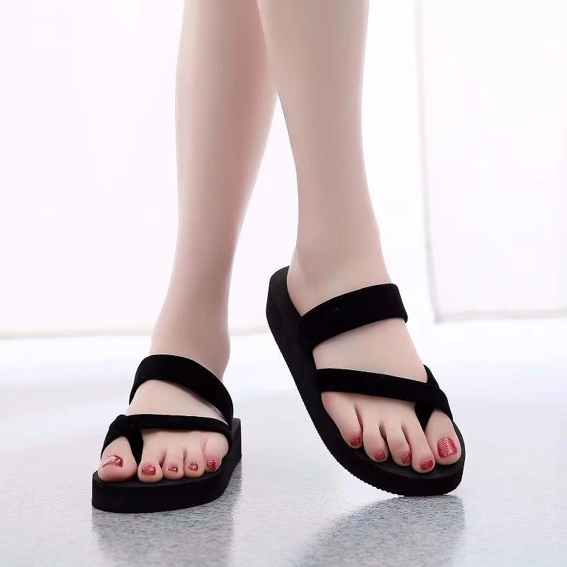 Dép Xỏ Ngón Đế Dày Chống Trượt Thời Trang Mùa Hè Hàn Quốc Cho Nữ