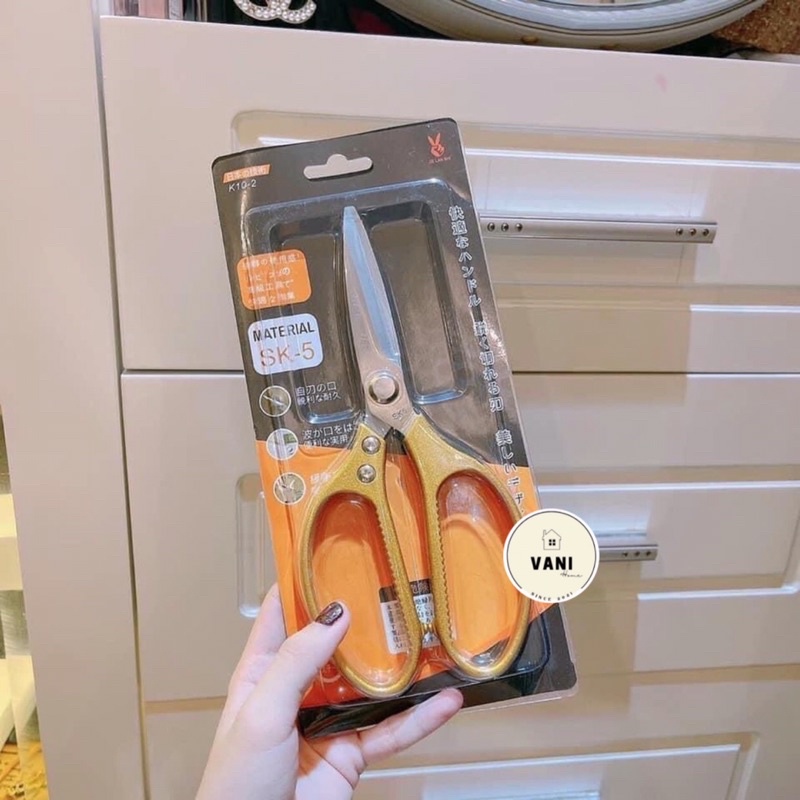 Kéo cắt gà Nhật LOẠI XỊN KAPUSI SK5 - Kéo cán đúc Nhật bản bằng thép siêu chắc