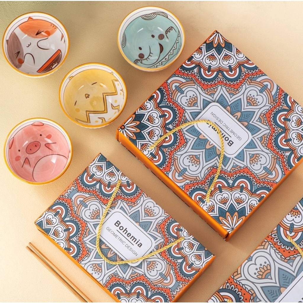 Bộ 6 Chén + 6 Đôi Đũa Siêu Dễ Thương