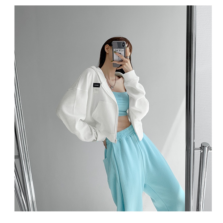 Áo khoác nữ tay dài có nón màu sắc thời trang