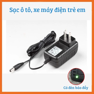 Sạc ô tô điện trẻ em 6V, sạc xe máy điện trẻ em 6V có đèn báo đầy
