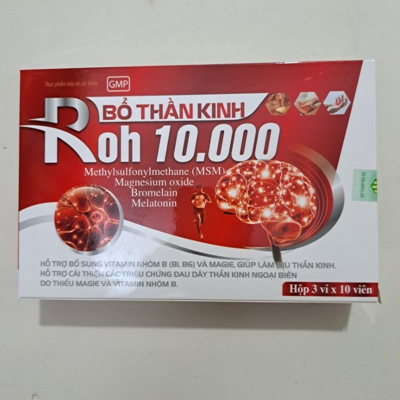 Viên bổ thần kinh ROH 15.000 Giảm đau mỏi cổ, vai gáy, tê bì chân tay_Hộp 30 viên