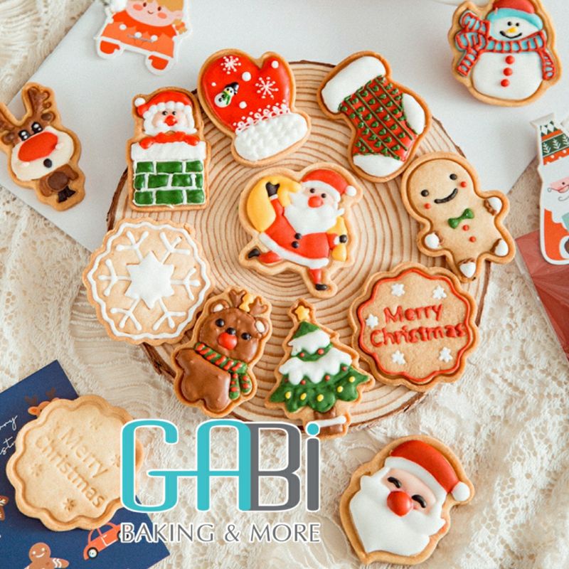 Khuôn nhấn cookie noel 3D 6-8-9 hình