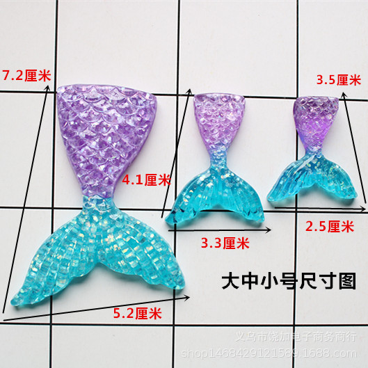 Set phụ kiện đuôi nàng tiên cá trang trí bánh kem dễ thương