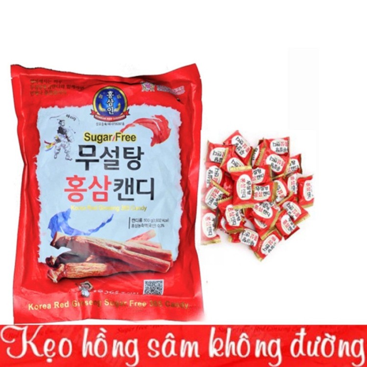 Kẹo Hồng Sâm Không Đường Đỏ 365 Candy 500g