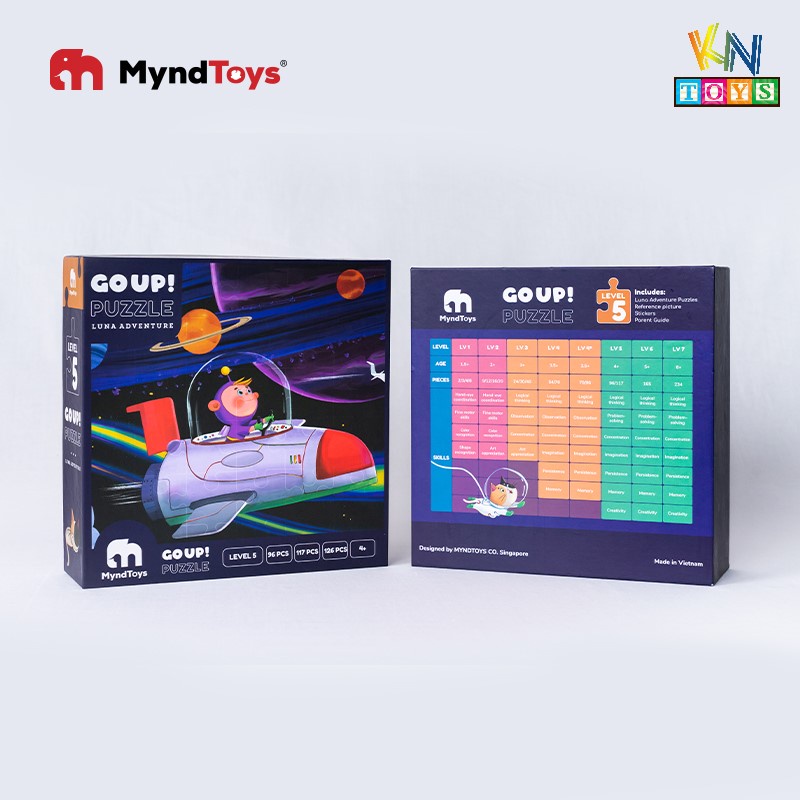 Đồ Chơi Xếp Hình MyndToys - GO UP! Puzzle – Level 5 – Luna Adventure (Cho Bé Từ 4 Tuổi)