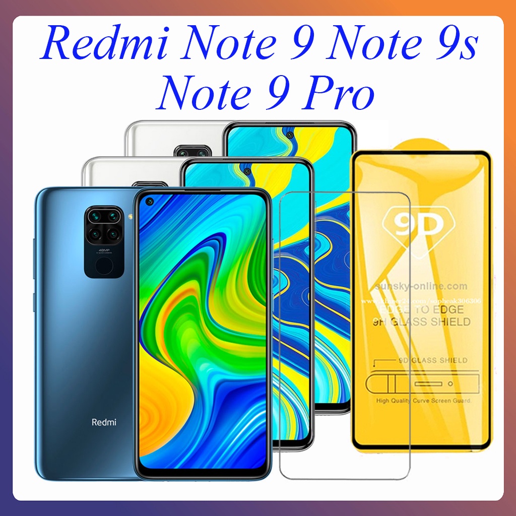 Kính Cường Lực Redmi Note 9s 9 Pro 9 ProMax Full Màn Trong Suốt 21H 9D Cảm ứng mượt mà