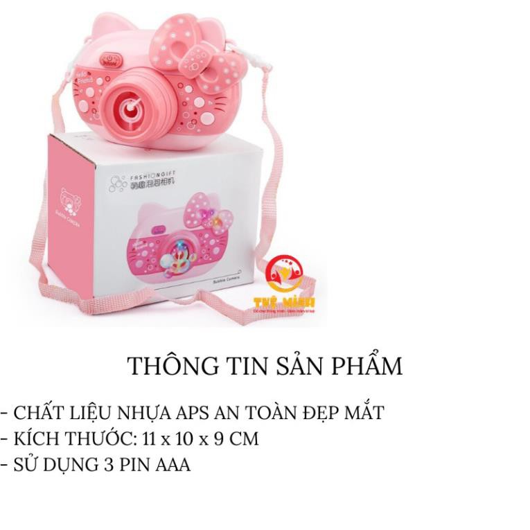 Máy Ảnh Thổi Bong Bóng Phát NhạcTuệ Minh Shop Có Đèn Hình Dễ Thương Cho Bé Vui Chơi An Toàn Không Lo Bẩn Tay