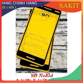 Kính cường lực full Nokia 3.2 (2018) , 8.1(2018), 6.1 plus - X6 (2018) (tặng giấy lau) 9D.