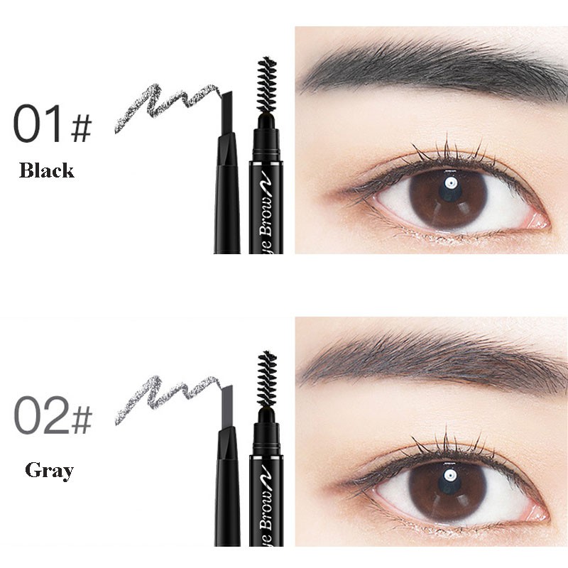 [Hàng mới về] Bút kẻ mày hai đầu 2 trong 1 có cọ chuốt lâu trôi chống thấm nước | BigBuy360 - bigbuy360.vn