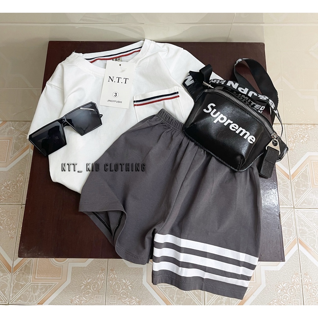 Sét 3ct cho bé trai gồm cả áo sơ mi