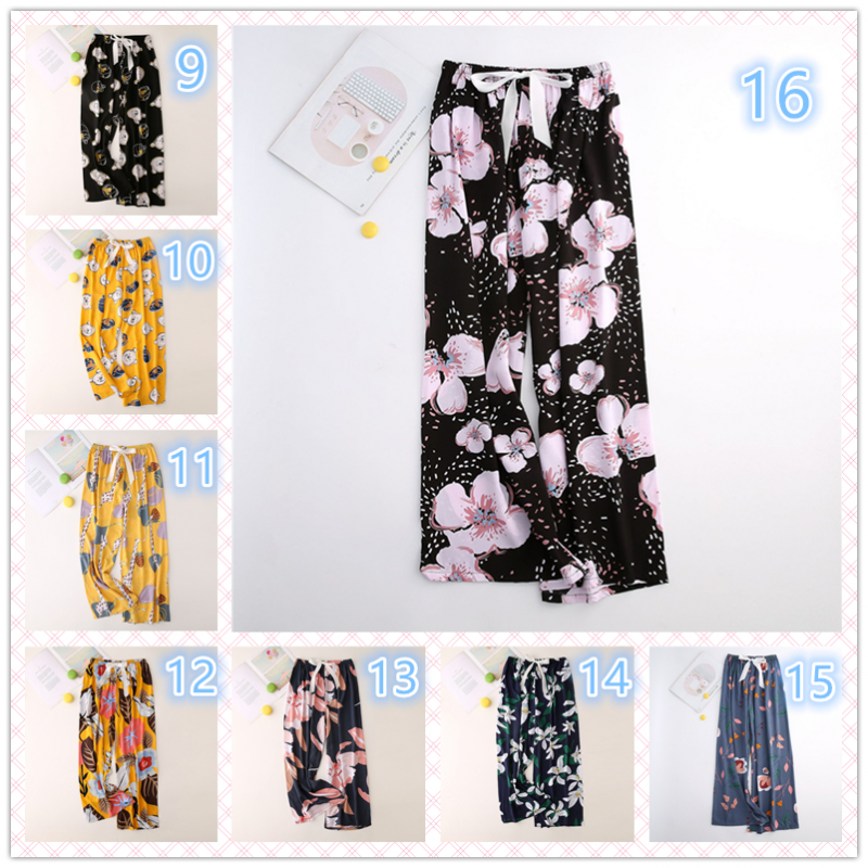 Quần Ngủ Bằng Cotton Lụa Mỏng Ống Rộng Lưng Cao Thời Trang Mùa Hè Thoải Mái Cho Nữ | BigBuy360 - bigbuy360.vn