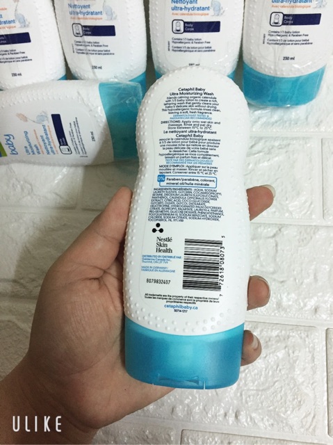 [auth100][có bill] Sữa tắm gội dành cho bé cetaphil baby 230ml