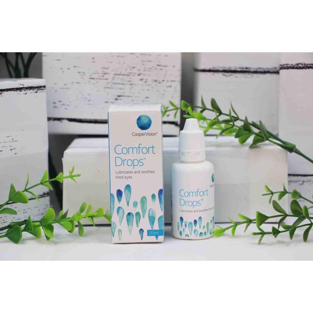 Nhỏ Mắt Làm Dịu, Tái Tạo Độ Ẩm Và Sạch Mắt Comfort Drops 20Ml Dùng Kính Áp Tròng