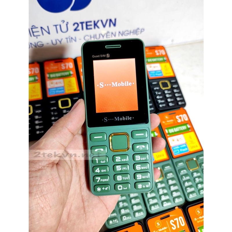 Điện thoại 4 sim 4 sóng S-Mobie S70 PIN KHUNG hàng fullbox-Bảo hành 1 năm