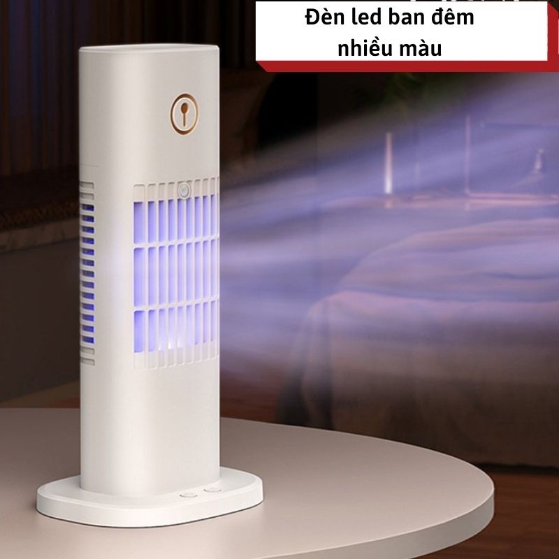 Quạt phun sương mini tiện dụng cho văn phòng, điều hòa hơi nước cá nhân tích hợp đèn ngủ D3