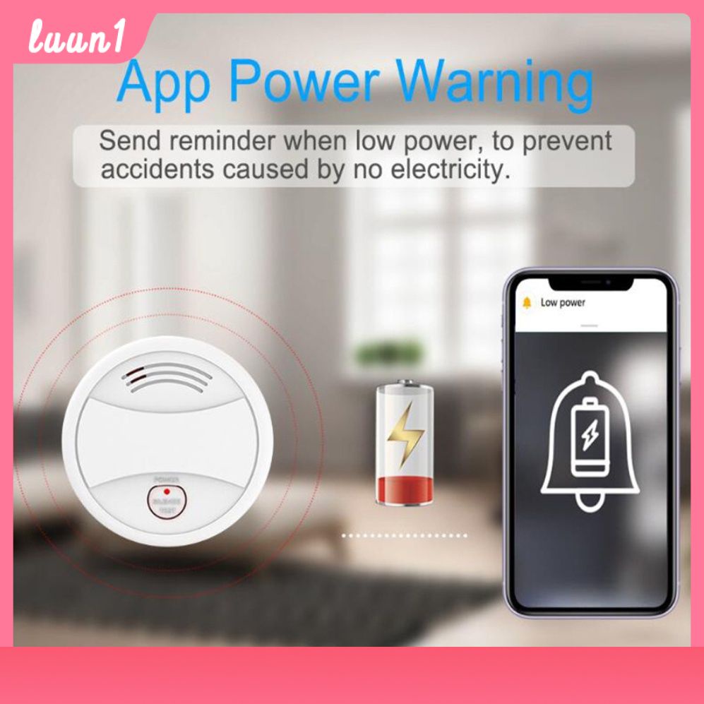 Trong kho tuya Cảm Biến Khói Không Dây Khói Cháy Detector Home Báo Cháy Mô Hình An Ninh Nhà COD